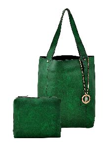 Plain Green Tote for Women