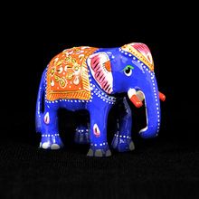 Meena Work Design Trunk Down Metal Elephant Sculpture