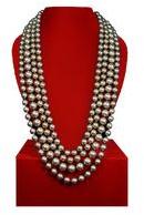 Plastic Pearl Small Black Beads Decorated Necklace