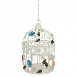 Hanging Chain Bird Cage T-Light Holder
