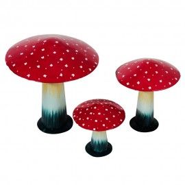 mushroom decor in Metal for garden