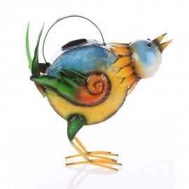 Wonderland Multi Color Hand painted Metal Bird Water Can