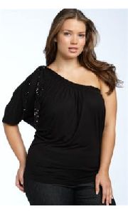 One Shoulder Plus Size Ladies Top