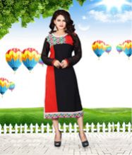 embroidered georgette kurti