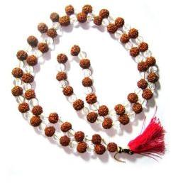 Rudraksha Clear Crystal Sphatik Mala