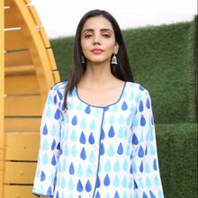 Women Water Droplet Open Kurta