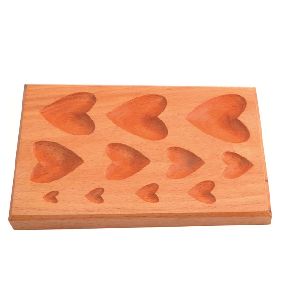 Dapping Plate Hardwood Heart Shape