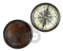 Nautical Antique Brass Poem Compass