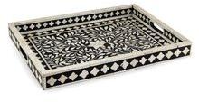 Black Bone Inlay Rectangular Tray