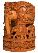 Sandalwood Elephant Carving