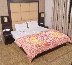 Ombre Orange Mandala Duvet Cover