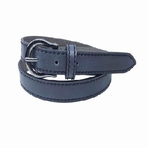 Grain Leather Belt with customized brand name with pin buckle unisex