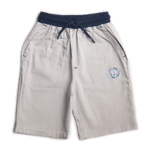 Boys GREY WOVEN SHORTS WITH RIB