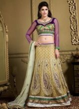 Girls Embroidered Bridal Lehenga