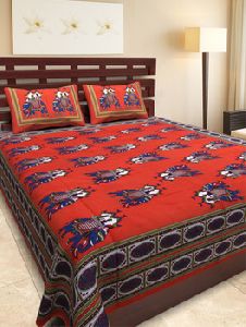 Beautiful Printed Jaipuri Soft cotton Double Bedsheet