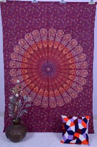 Handmade Cotton Mandala Bohemian Bedspread