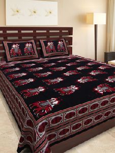 Printed Jaipuri Soft cotton 1 Double Bedsheet with 2 Pillow Cover