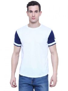 Mens Half Sleeve O Neck T-shirts White