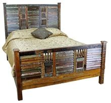 antique reclaimed wooden bed