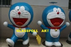 FIBER DORAEMON Hand made fiber with Resin