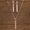CZ Classic Pendant Set With Rose Gold Plating