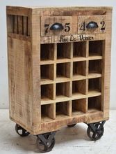 Vintage Industrial Wine Storage Cart