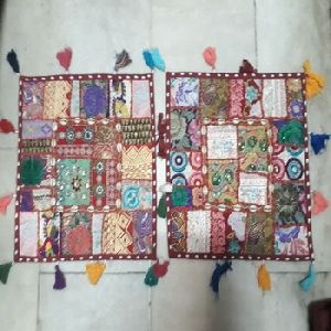 heavy patchwork cushion cover
