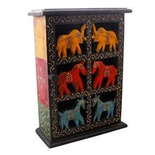 Animal Design Wooden Key Holder Box