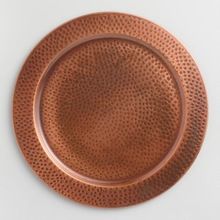 Copper Plated Hammered Charger Plate