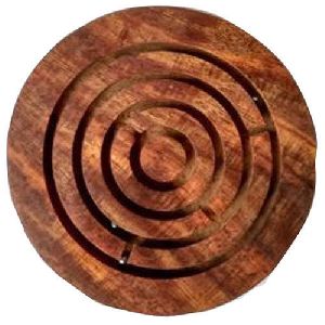 Wooden Carved Maze Game