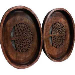 Wooden Oval Shape Tray