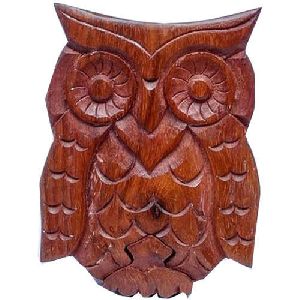 Wooden Owl Shaped Puzzle Box
