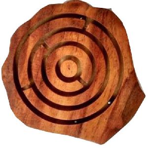 Wooden Polished Maze Game