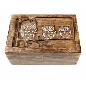 Wooden Rectangle Owl Box