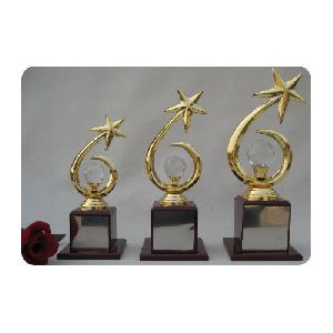 Gold Plated Star Sports Trophy