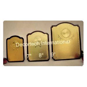 Wooden Golden Plated Shield Memento