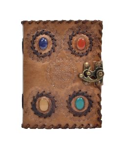 Different Charcoal color Stone Leather Journal Notebook