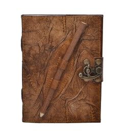 Genuine Vintage Handmade Leather Journal With Pencil