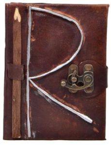 New Genuine Handmade Leather Journal Antique R shape Journal Notebook