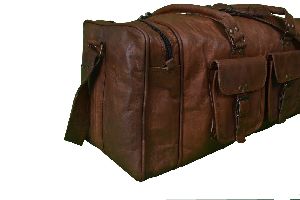 Classic Look Handmade Goat Leather Duffle Sports Bag