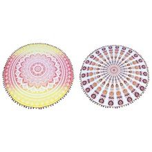 Printed Mandala Round Beach Towel