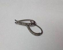 925 Sterling Silver Pave French Hook Earring