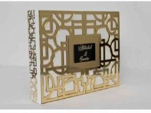 Gold Laser Cut Wedding Invitation Box