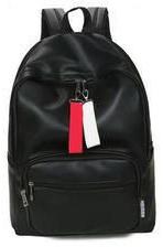 black leather backpack