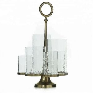 Wedding decorative candle holder with glass