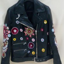 Hand Embroidered Leather Jacket