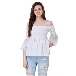 off shoulder cotton tops