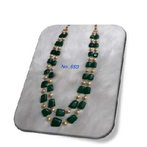 brass charm bead necklace