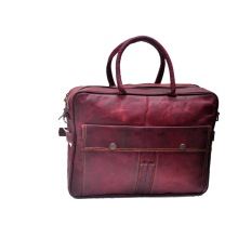 Unisex Genuine Leather Messenger Laptop Bag