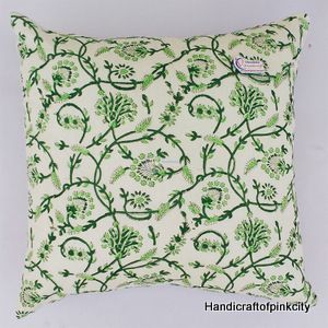 Block Print Cushion Cover Throw Indian Cotton Pillow